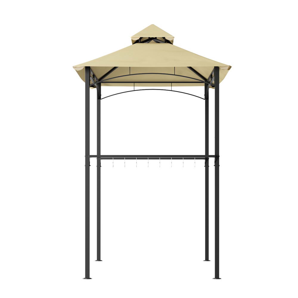 Instahut Gazebo Outdoor Patio Marquee BBQ Grill Shelter Garden Shade Hooks Beige - VogueDecor.au