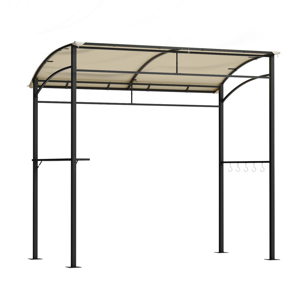Instahut Gazebo Outdoor BBQ Grill Patio Garden Marquee Shade Shelter Shelf Hooks Beige - VogueDecor.au