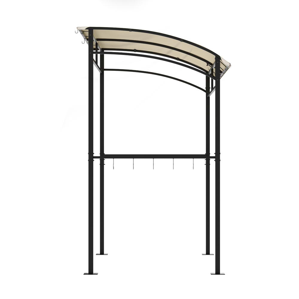 Instahut Gazebo Outdoor BBQ Grill Patio Garden Marquee Shade Shelter Shelf Hooks Beige - VogueDecor.au