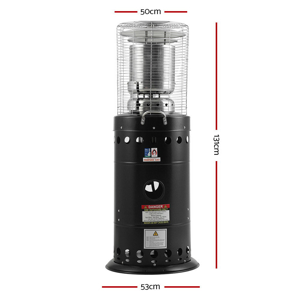 Devanti Outdoor Gas Patio Heater Black - VogueDecor.au