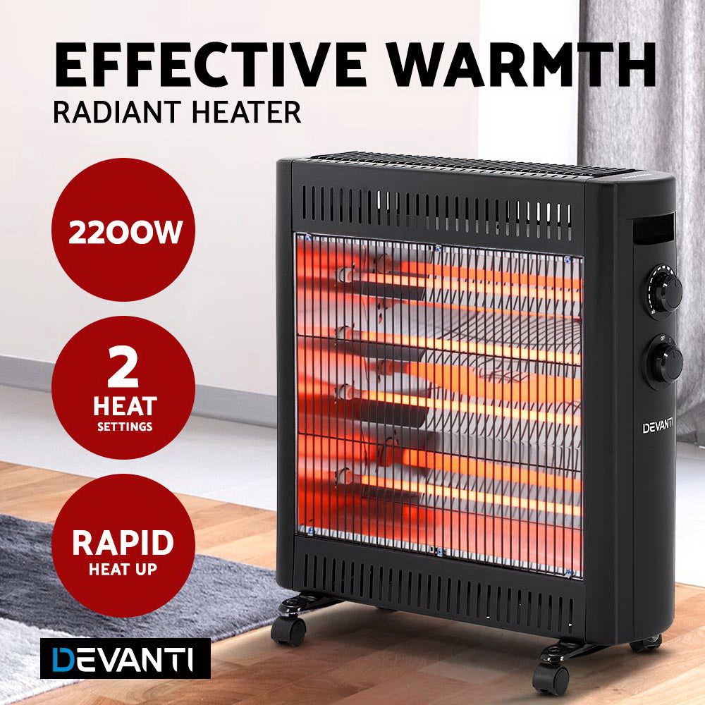 Devanti 2200W Infrared Heater Radiant Heaters - VogueDecor.au