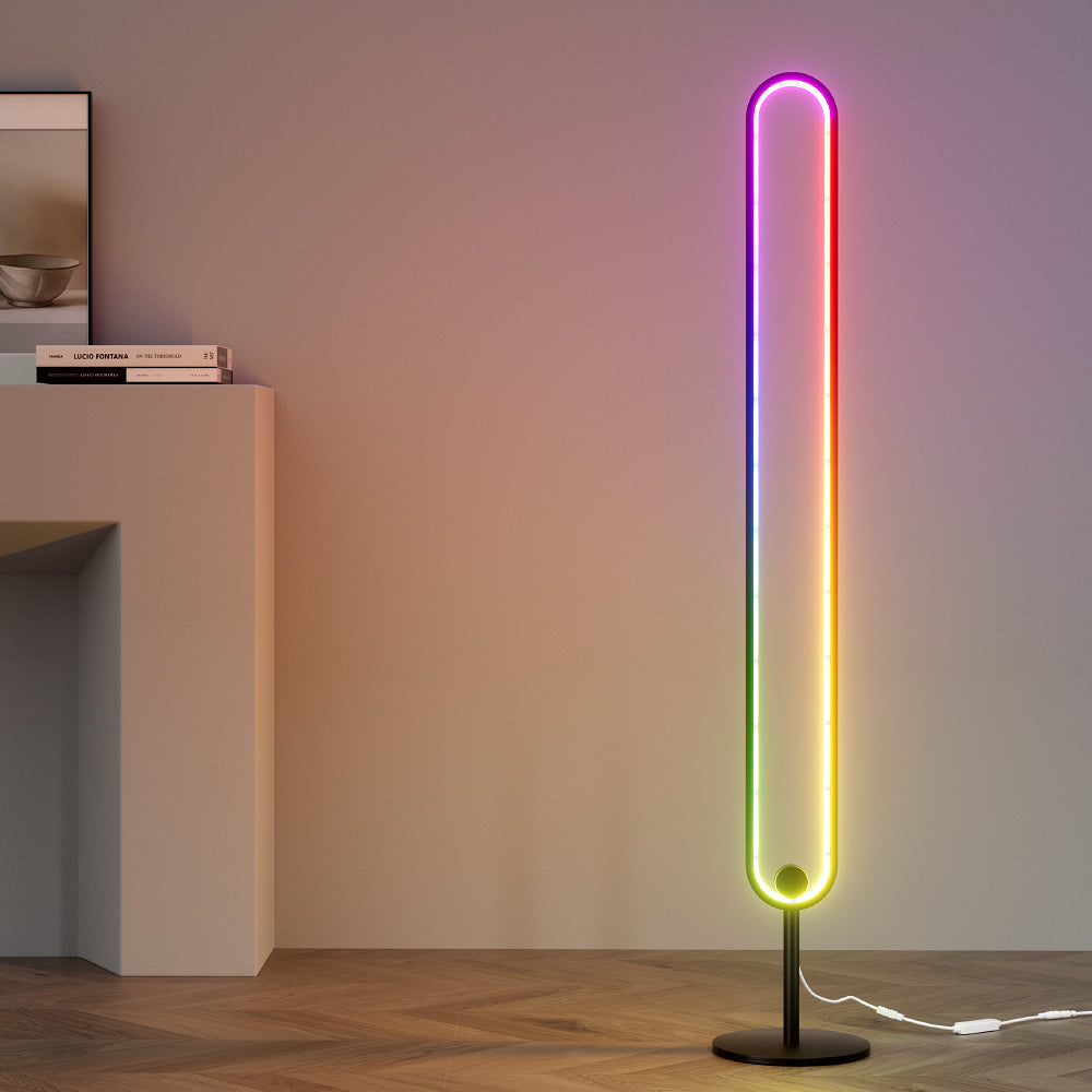 Artiss RGB LED Floor Lamp Remote Control Corner Light Stand Gaming Room 118CM - VogueDecor.au