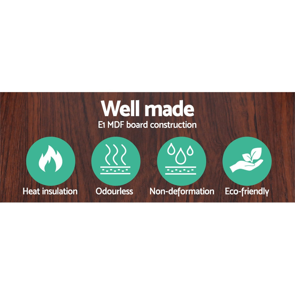 Artiss Floor Lamp 3 Tier Shelf Storage LED Light Stand Home Room Pattern Brown - VogueDecor.au