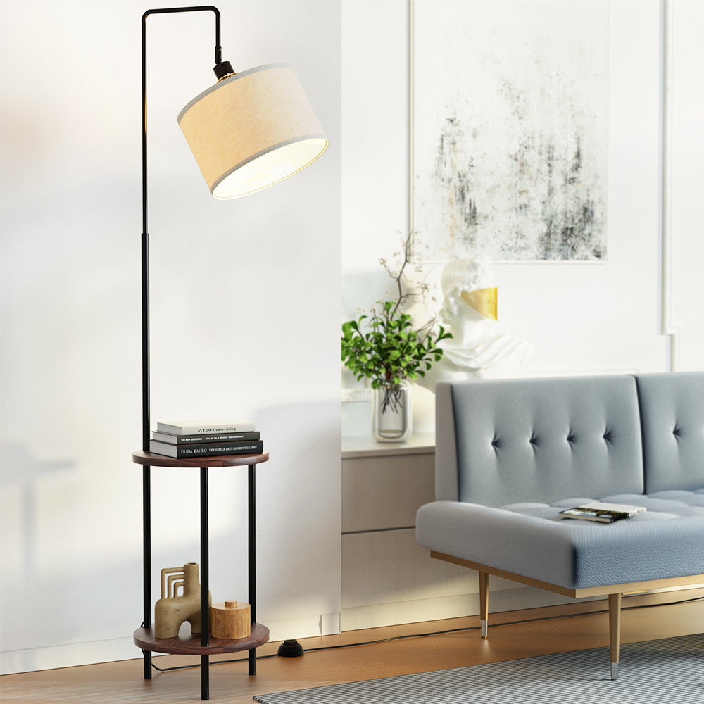 Artiss Floor Lamp 2 Tier Shelf Storage LED Light Stand Home Room Adjustable Head - VogueDecor.au