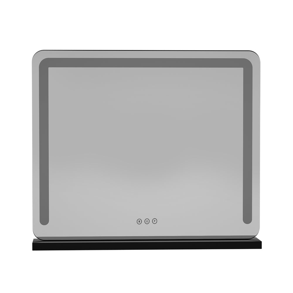 Embellir Makeup Mirror 60x50cm Hollywood Vanity with LED Light Tabletop Black - VogueDecor.au