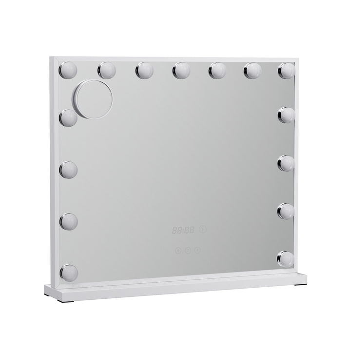 Embellir Makeup Mirror 60x52cm Hollywood Vanity with LED Light Tabletop White - VogueDecor.au