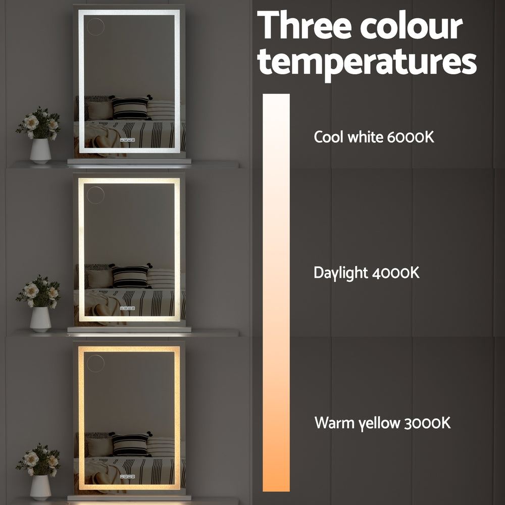 Embellir Bluetooth Makeup Mirror 58x80cm Hollywood Vanity with LED Light Crystal - VogueDecor.au