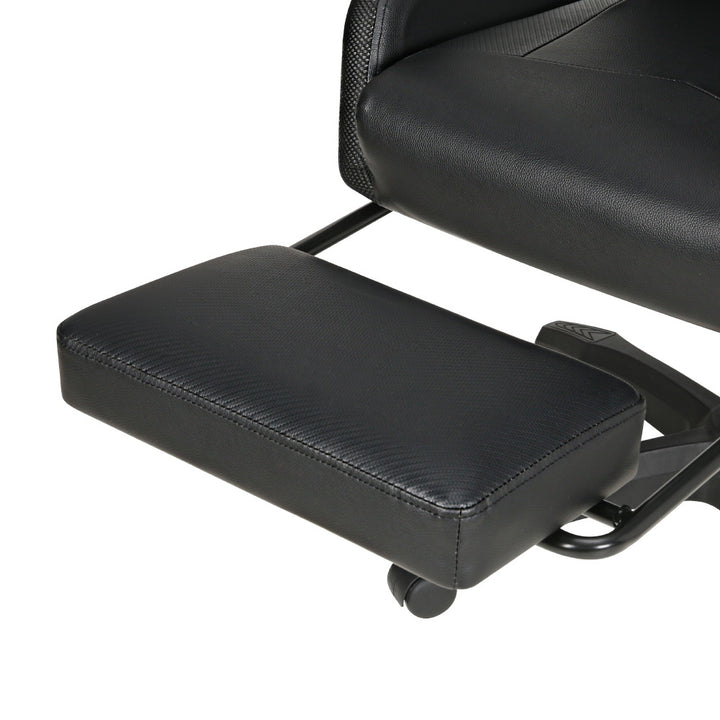 Artiss 6 Point Massage Gaming Office Chair 7 LED Footrest Black - VogueDecor.au