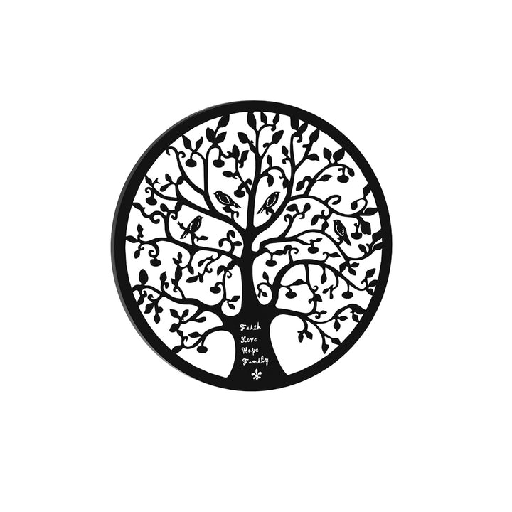 Artiss Metal Wall Art Hanging Sculpture Home Decor Leaf Tree of Life Round Frame - VogueDecor.au