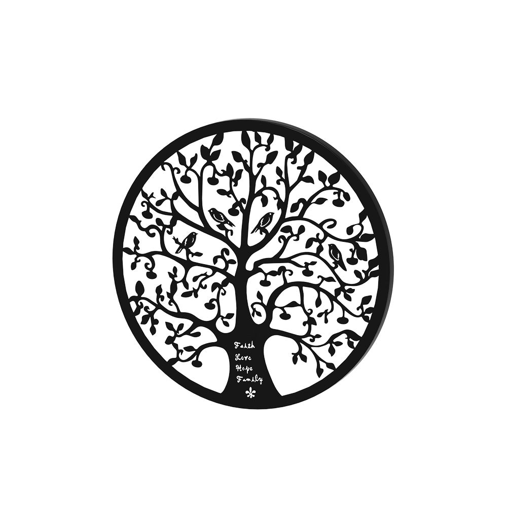 Artiss Metal Wall Art Hanging Sculpture Home Decor Leaf Tree of Life Round Frame - VogueDecor.au
