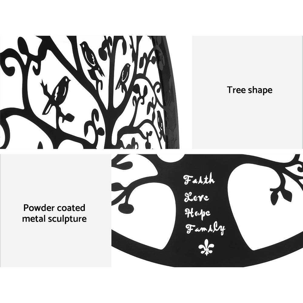 Artiss Metal Wall Art Hanging Sculpture Home Decor Leaf Tree of Life Round Frame - VogueDecor.au