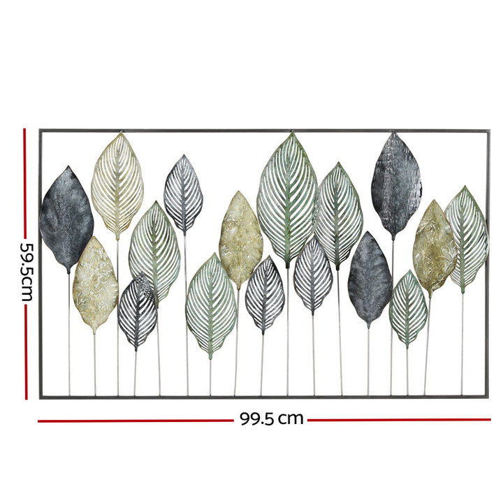 Artiss Metal Wall Art Hanging Sculpture Home Decor Leaf Tree of Life Framed - VogueDecor.au