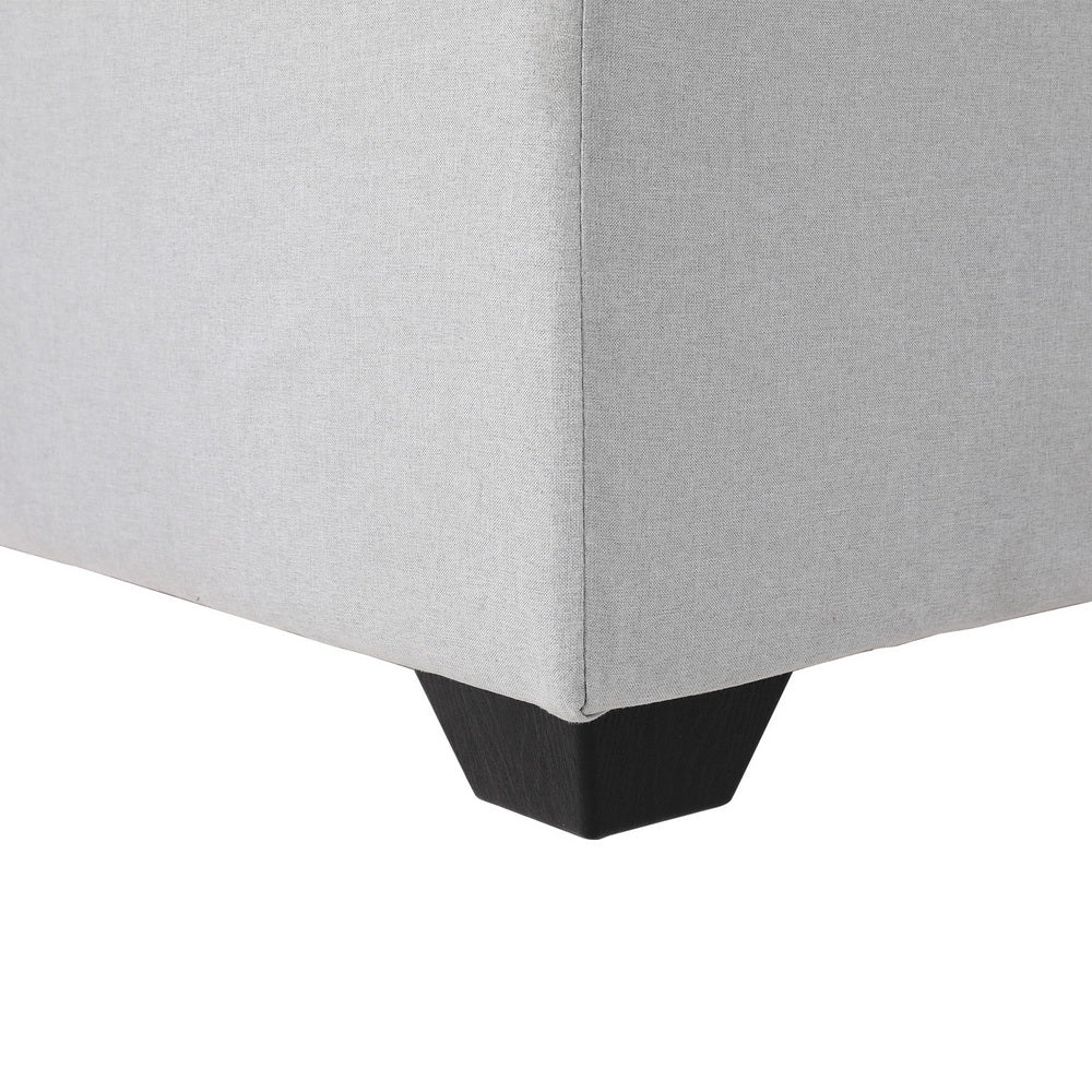 Artiss Ottoman Storage Sofa Bed 112cm Foldable Grey - VogueDecor.au