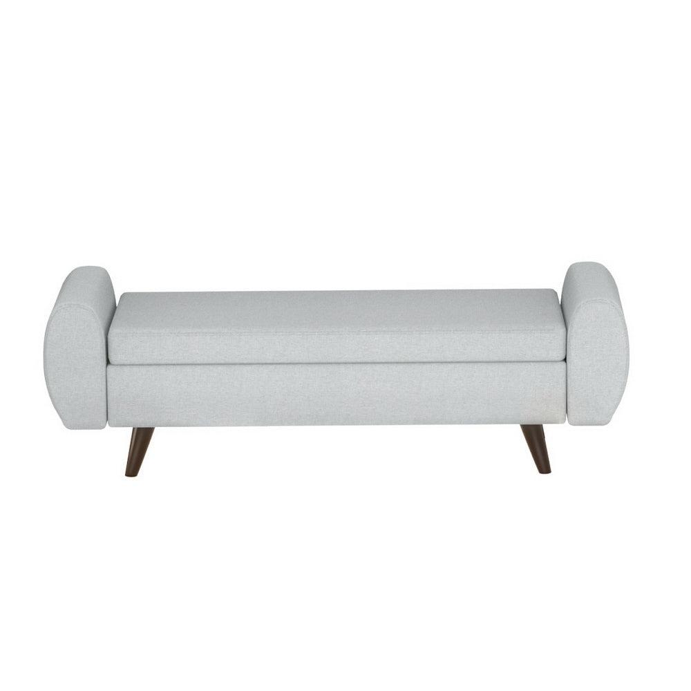 Artiss Storage Ottoman Blanket Box Armrest 140cm Grey - VogueDecor.au