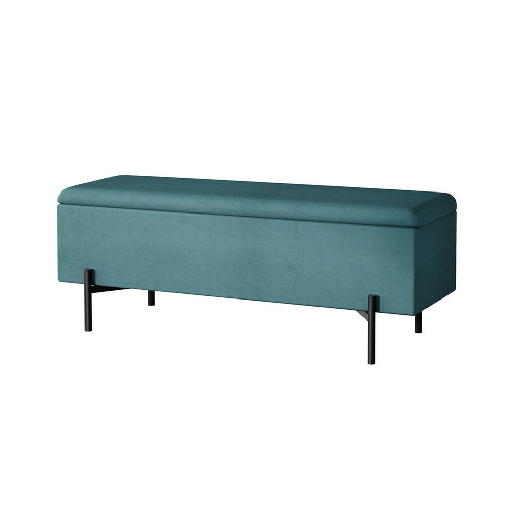 Artiss Storage Ottoman Blanket Box 140cm Velvet Green - VogueDecor.au