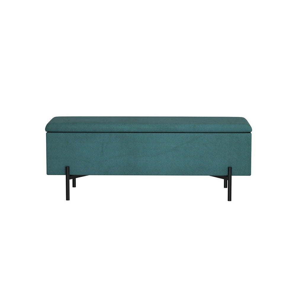 Artiss Storage Ottoman Blanket Box 140cm Velvet Green - VogueDecor.au