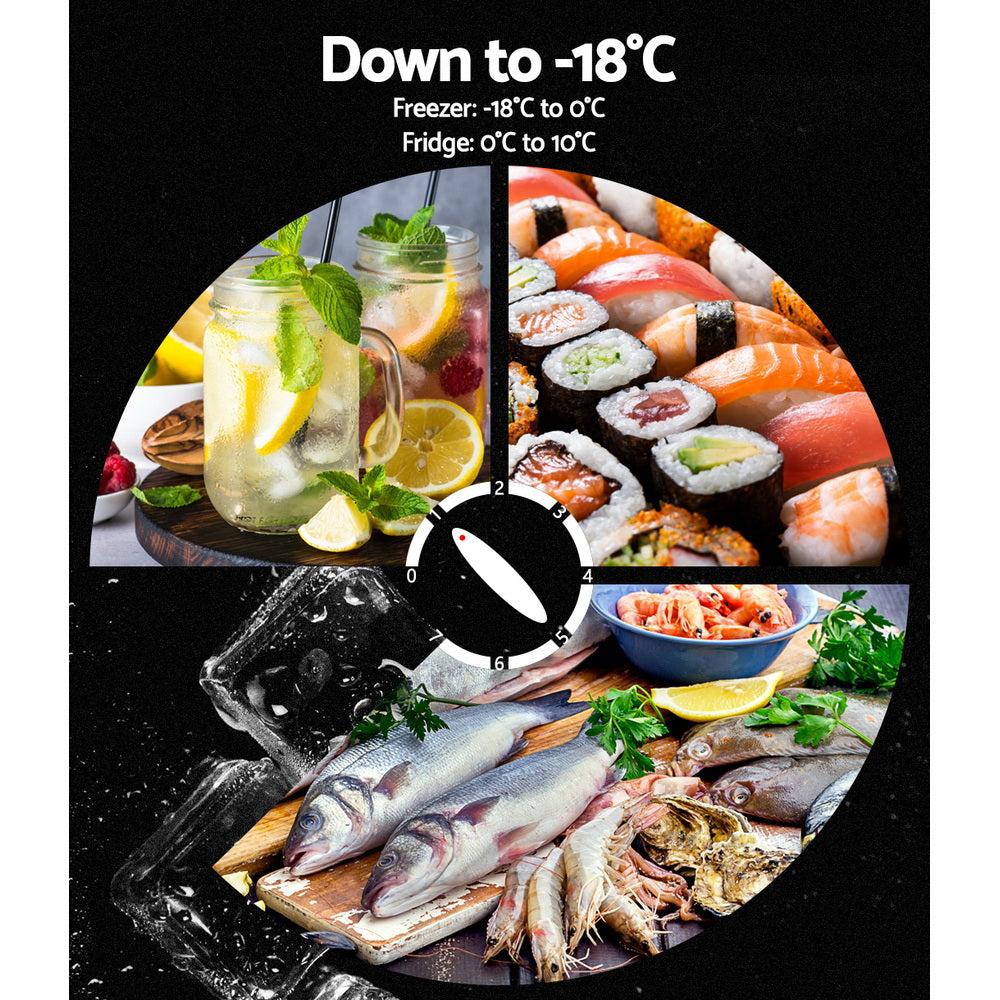 Glacio 65L Portable Fridge Freezer Bar Upright 12V/24V/240V Camping Caravan - VogueDecor.au