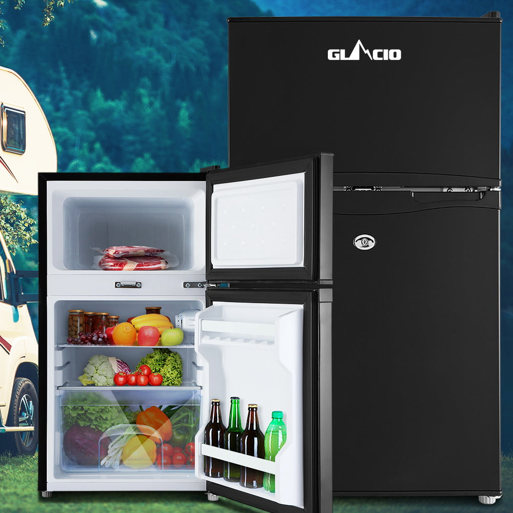 Glacio 90L Portable Fridge Freezer Bar Upright 12V/24V/240V Camping Caravan - VogueDecor.au