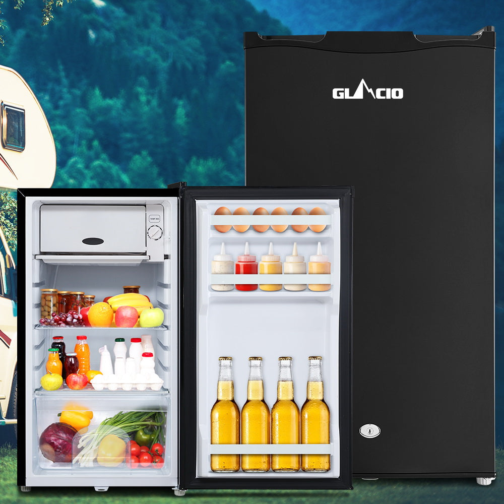 Glacio 95L Portable Fridge Freezer Bar Upright 12V/24V/240V Camping Caravan - VogueDecor.au