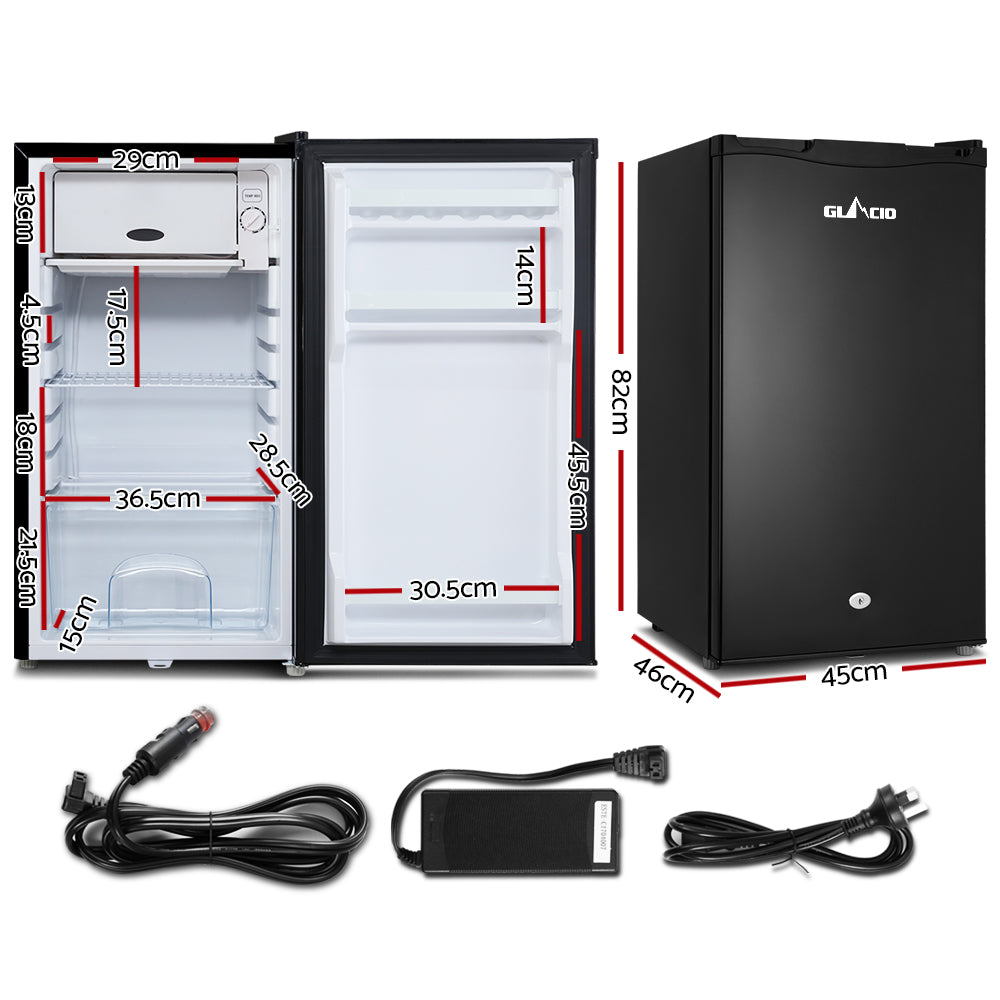 Glacio 95L Portable Fridge Freezer Bar Upright 12V/24V/240V Camping Caravan - VogueDecor.au