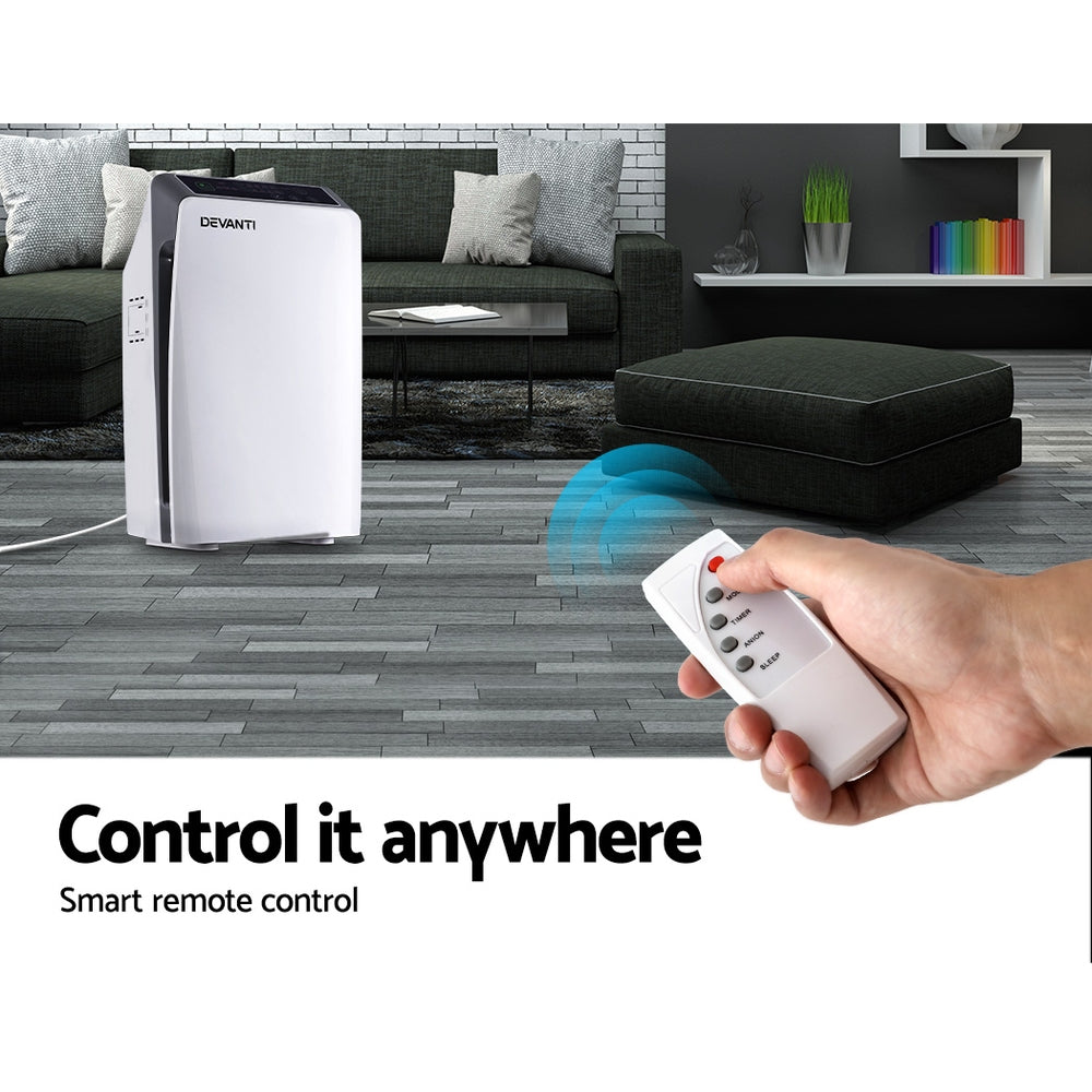 Devanti Air Purifier 4 Stage HEPA Filter - VogueDecor.au