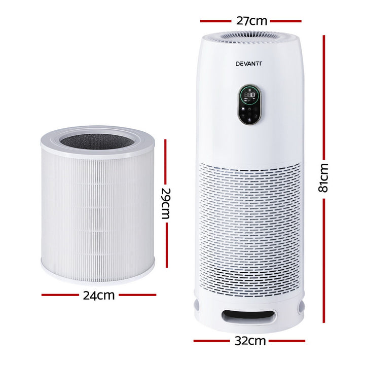 Devanti Air Purifier 4 Stage HEPA w/Replacement Filter - VogueDecor.au