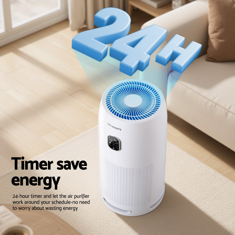 Devanti Air Purifier 4 Stage HEPA w/Replacement Filter - VogueDecor.au