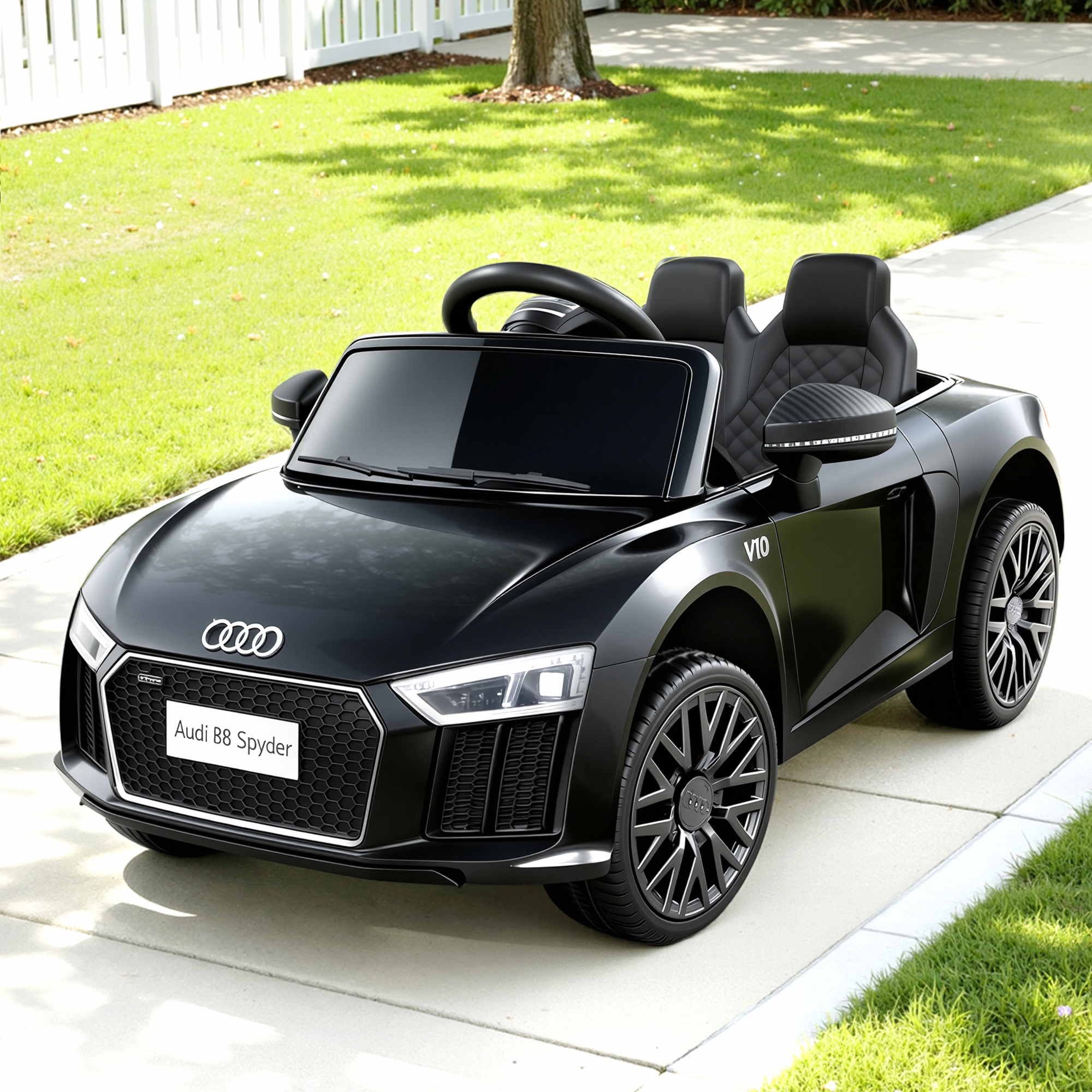 Kids Ride On Car Audi R8 Licensed Sports Electric Toy Cars Black