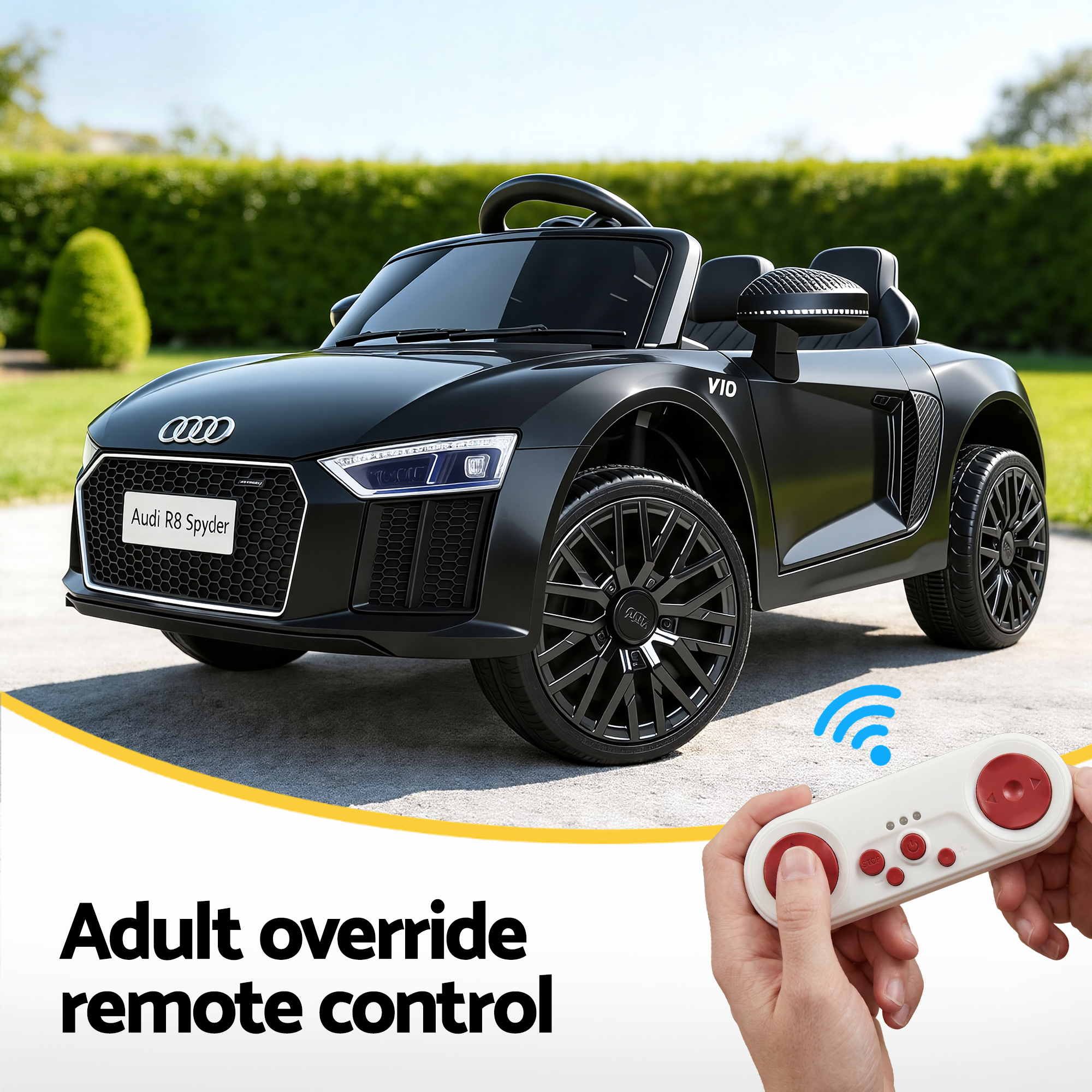 Kids Ride On Car Audi R8 Licensed Sports Electric Toy Cars Black