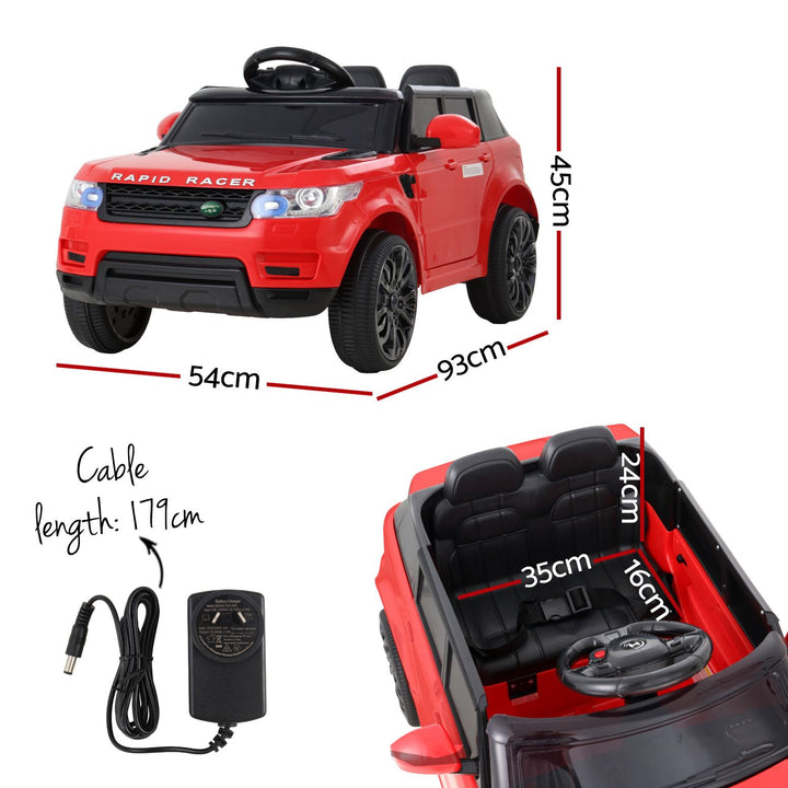 Rigo Kids Electric Ride On Car SUV Range Rover-inspired Cars Remote 12V Red