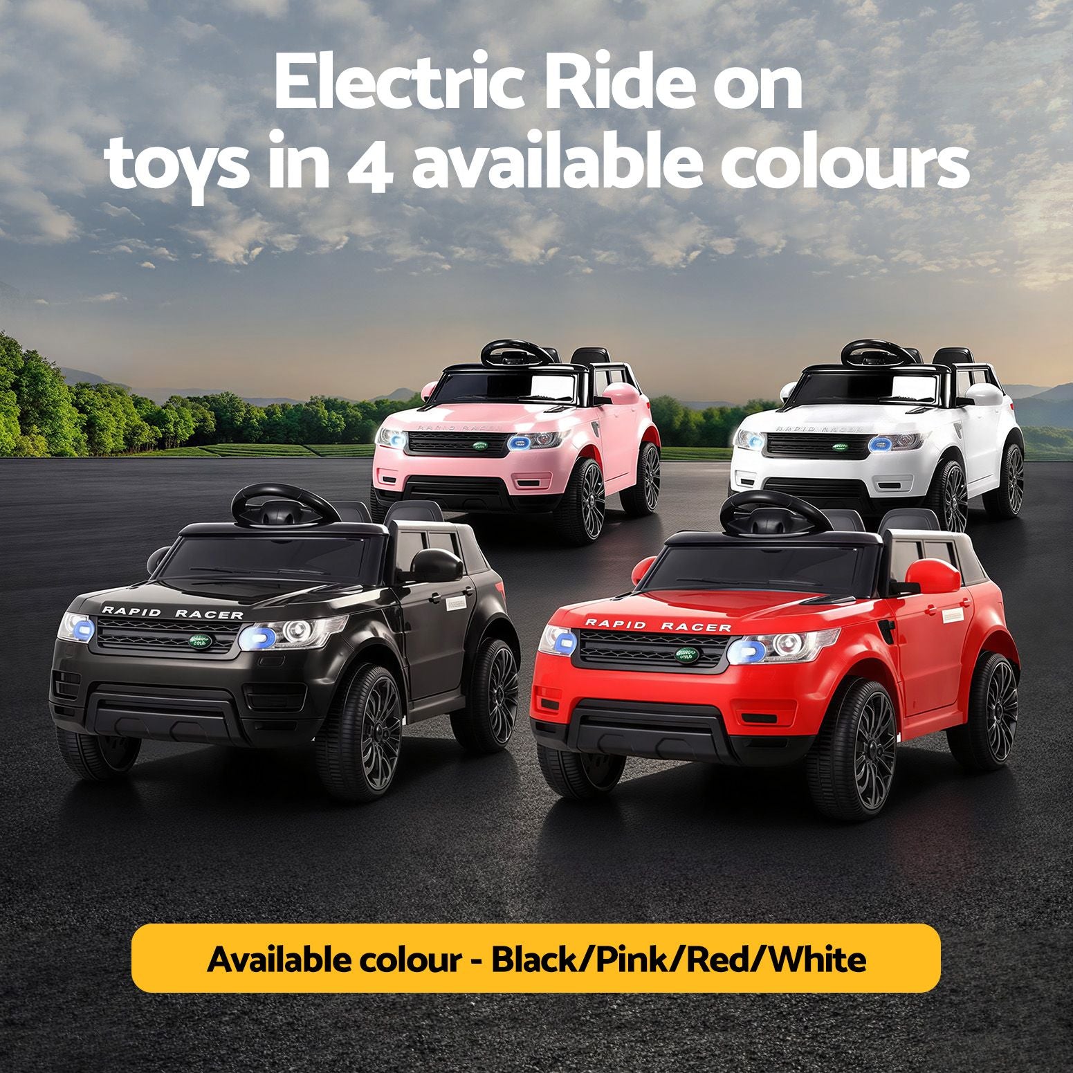 Rigo Kids Electric Ride On Car SUV Range Rover-inspired Cars Remote 12V Red