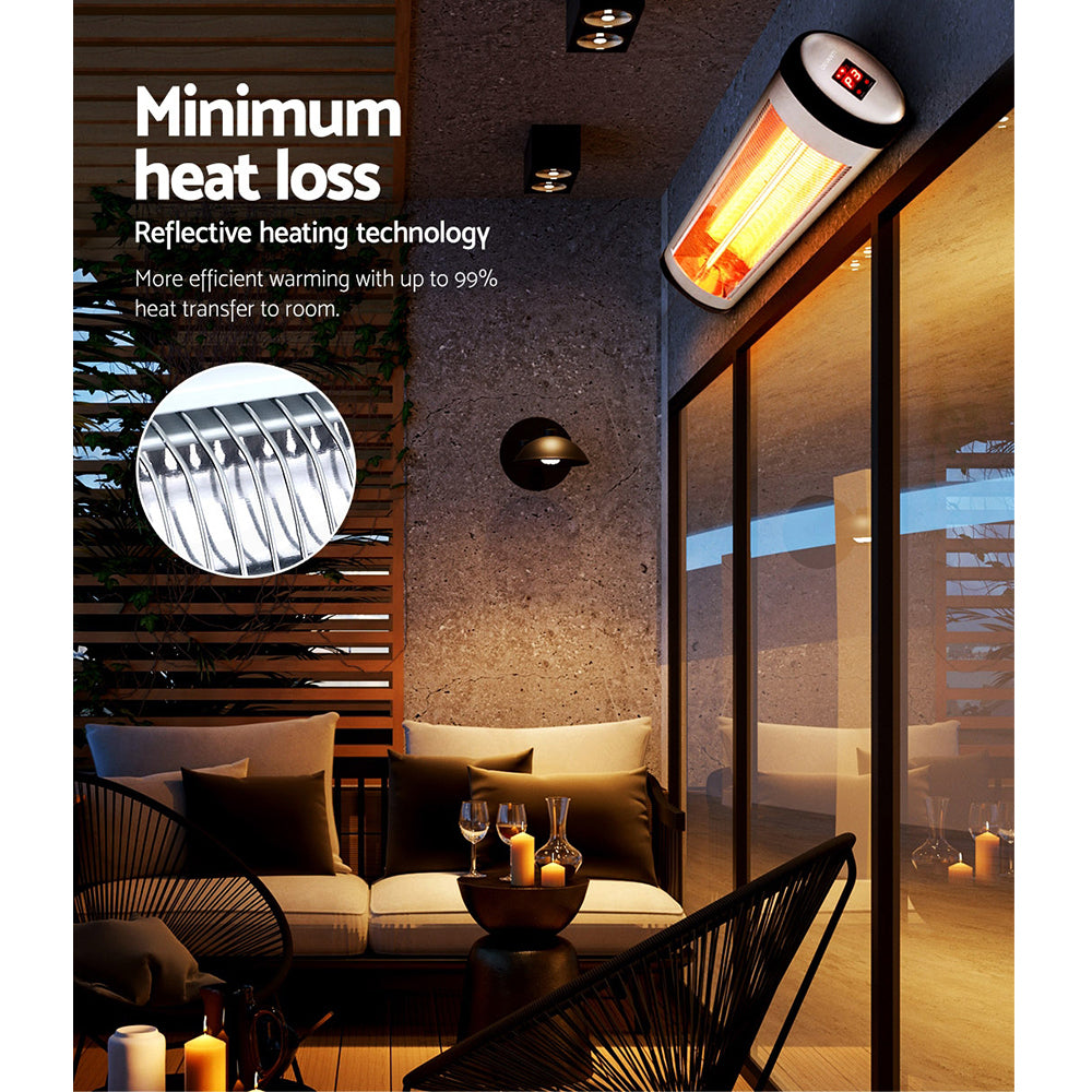 Devanti Electric Strip Heater Radiant Heaters 1500W - VogueDecor.au