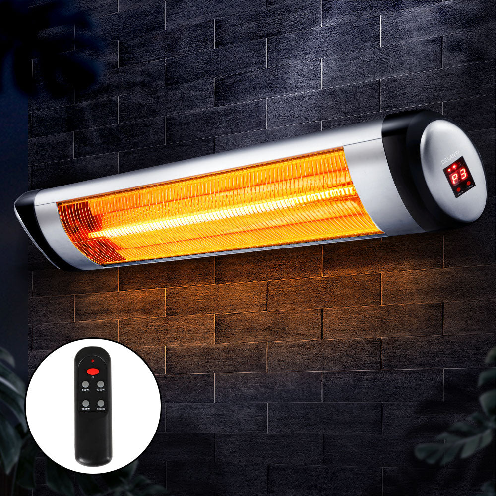Devanti Electric Strip Heater Radiant Heaters 2000W - VogueDecor.au