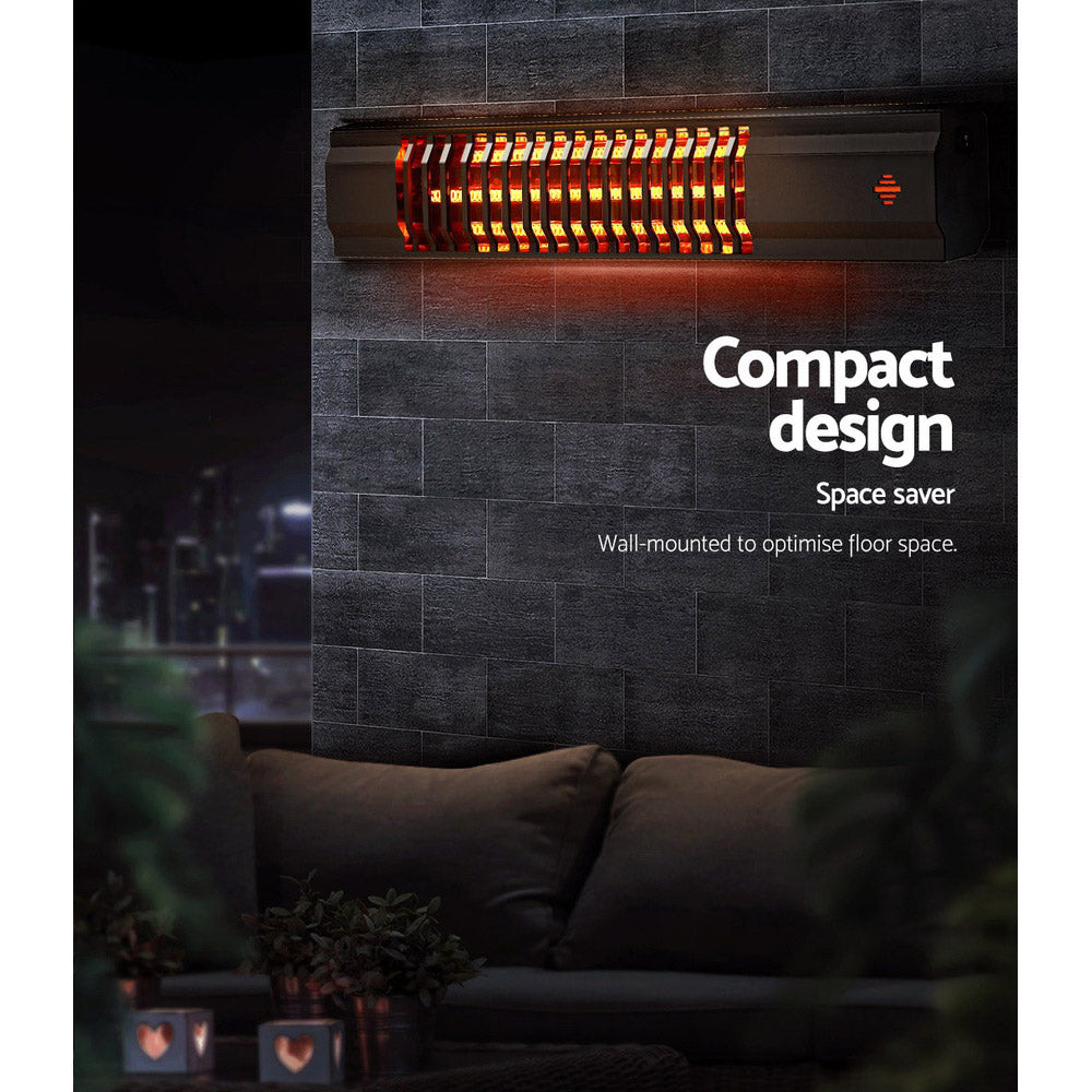 Devanti Electric Strip Heater Radiant Heaters 2000W - VogueDecor.au