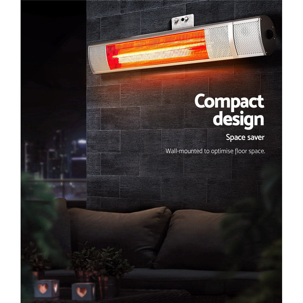 Devanti Electric Strip Heater Infrared Radiant Heaters 2000W - VogueDecor.au