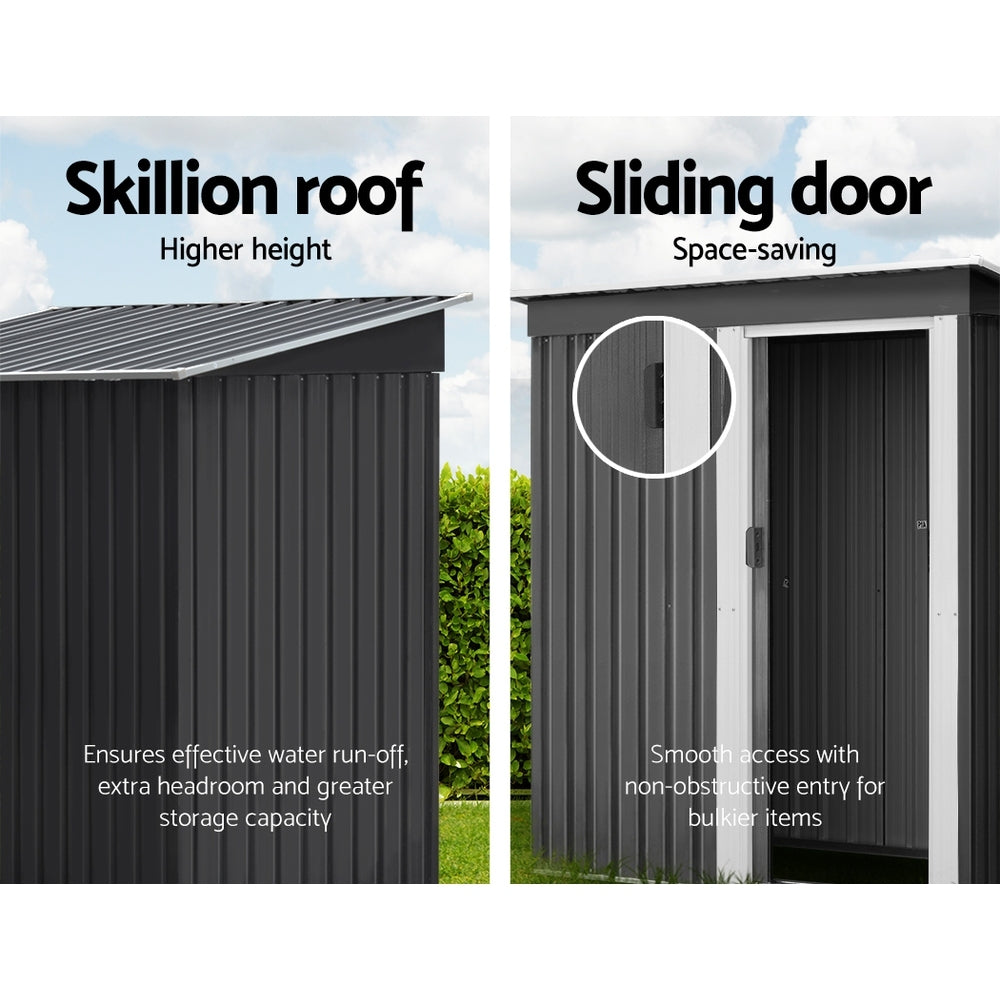 Giantz Garden Shed 1.62x0.86M Sheds Outdoor Storage Tool Workshop House Shelter Sliding Door - VogueDecor.au