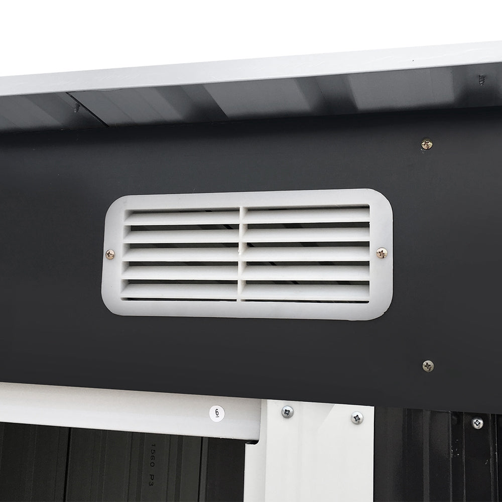 Giantz Garden Shed 2.38x1.31M Sheds Outdoor Storage Tool Metal Workshop Shelter Sliding Door - VogueDecor.au