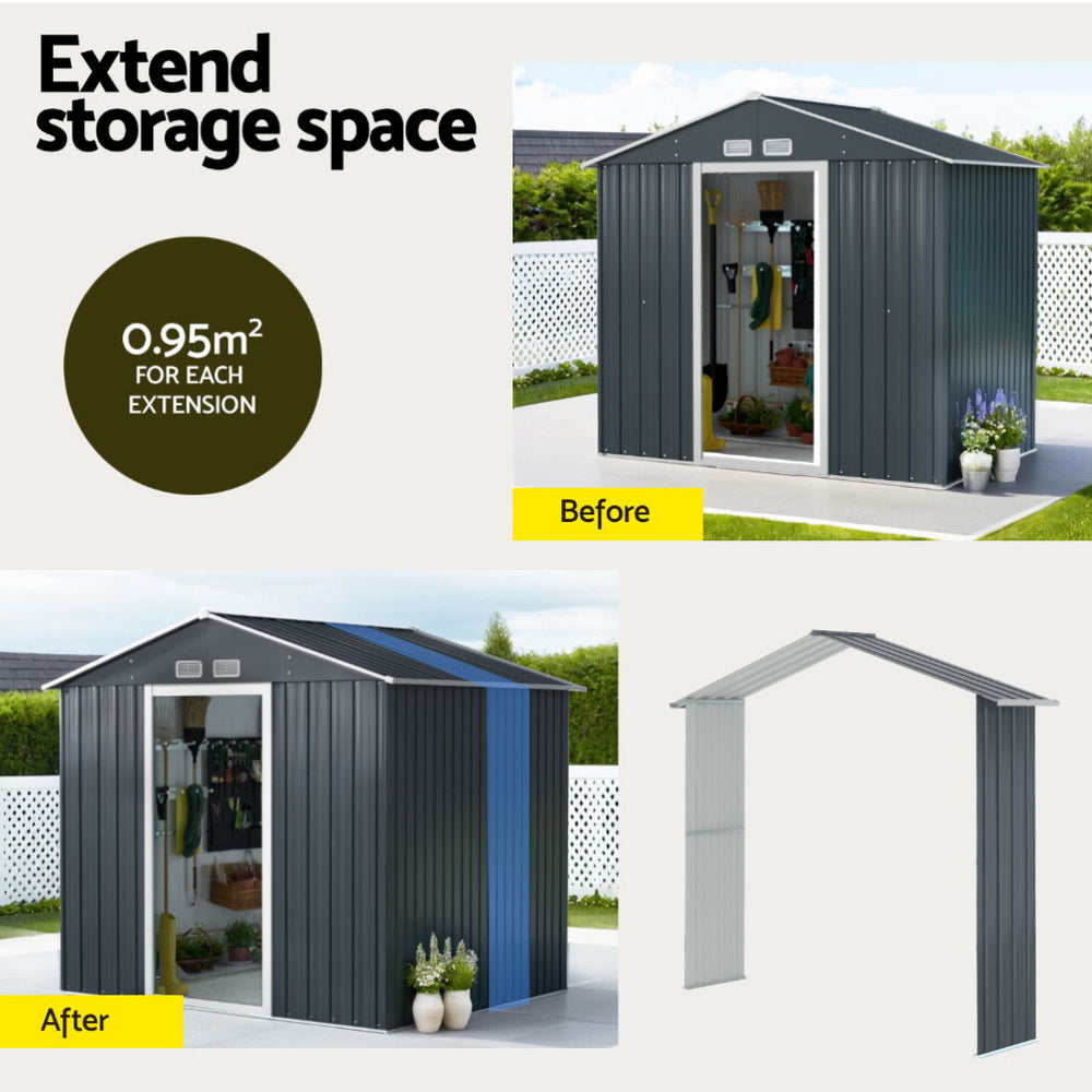 Giantz Garden Shed Extension Kit Outdoor Storage Tool Sheds Workshop House Shelter - VogueDecor.au