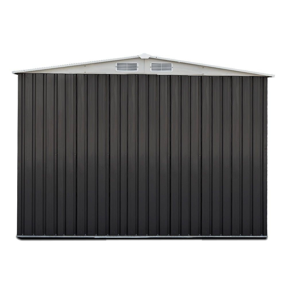 Giantz Garden Shed 2.58x2.07M w/Metal Base Sheds Outdoor Storage Double Door Tool - VogueDecor.au