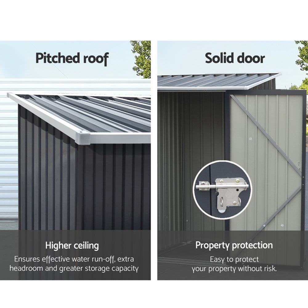 Giantz Garden Shed 0.99x1.04M Sheds Outdoor Tool Storage Workshop House Steel - VogueDecor.au