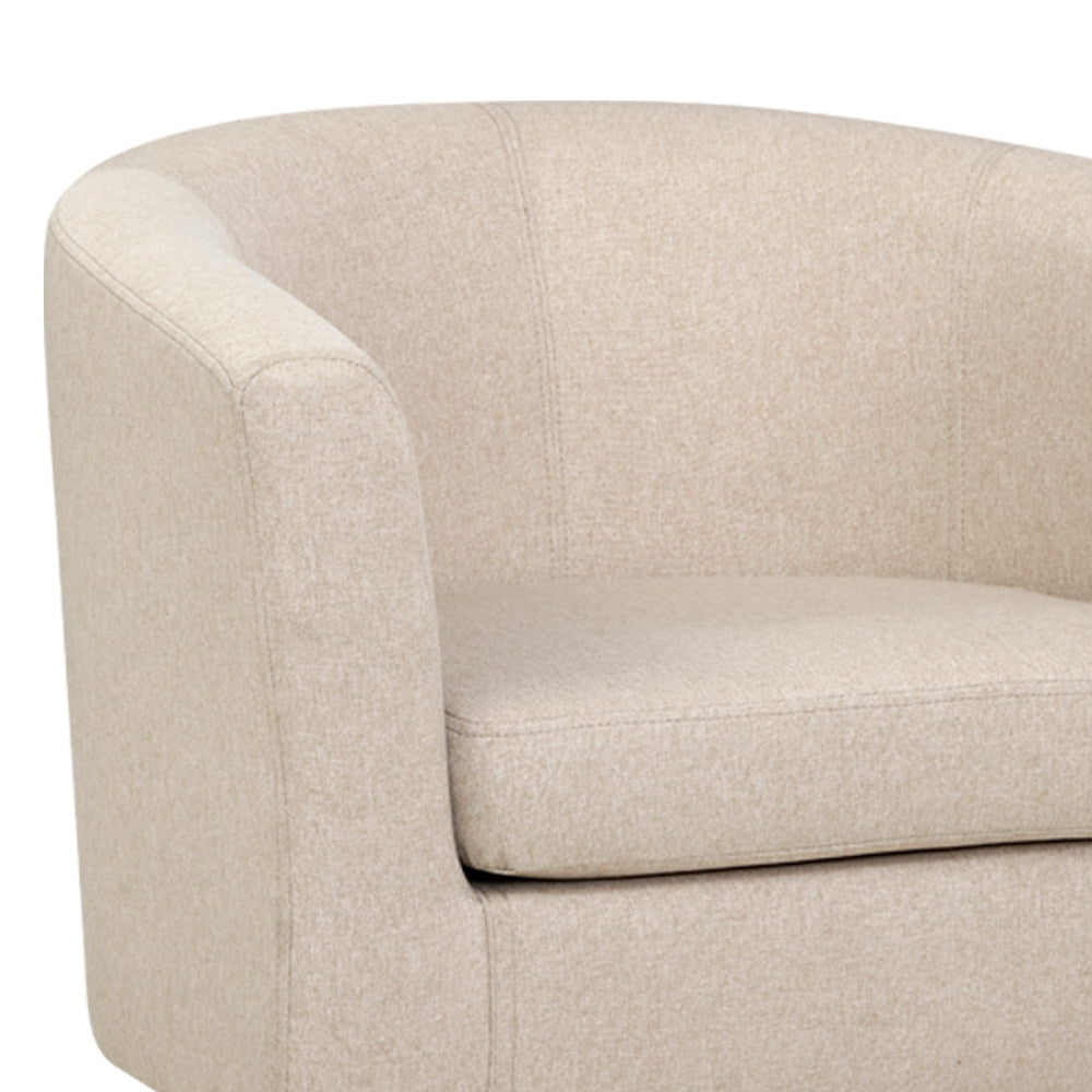 Artiss Armchair Lounge Chair Tub Accent Armchairs Fabric Sofa Chairs Beige - VogueDecor.au