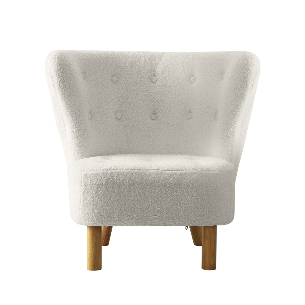 Artiss Armchair Lounge Accent Chair Armchairs Couch Chairs Sofa Bedroom White - VogueDecor.au