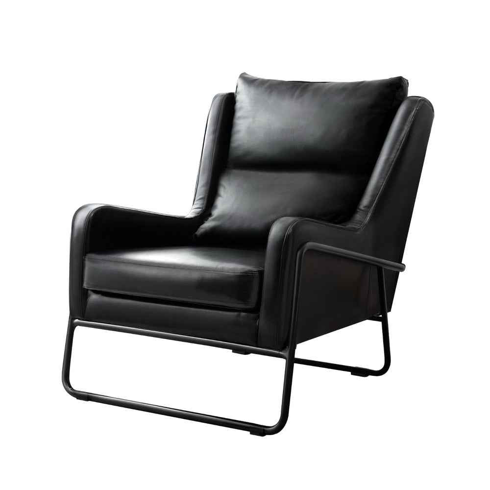 Artiss Armchair Accent Chair PU Leather Wingback Black - VogueDecor.au