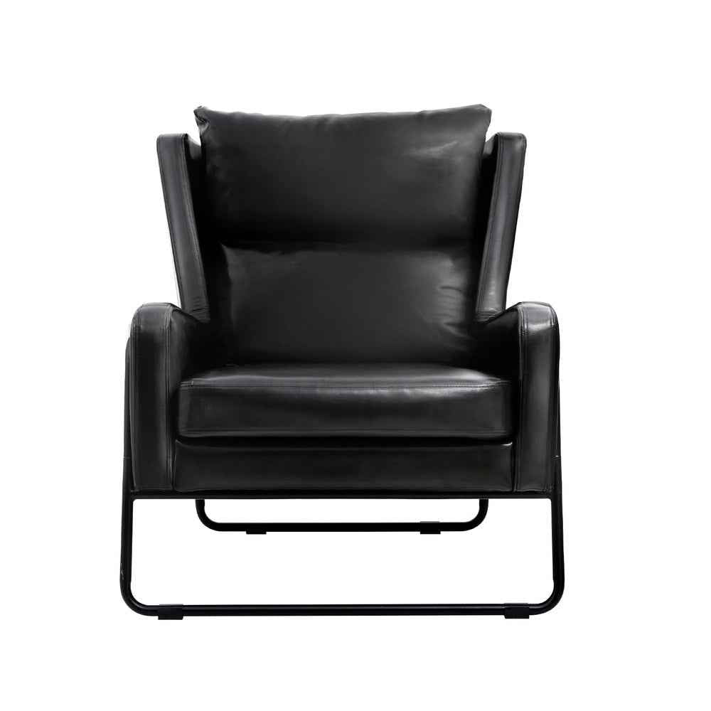 Artiss Armchair Accent Chair PU Leather Wingback Black - VogueDecor.au