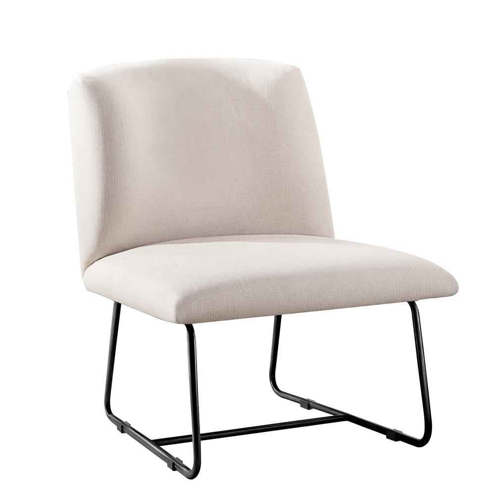 Artiss Accent Chair Armchair Cross Leg Beige - VogueDecor.au