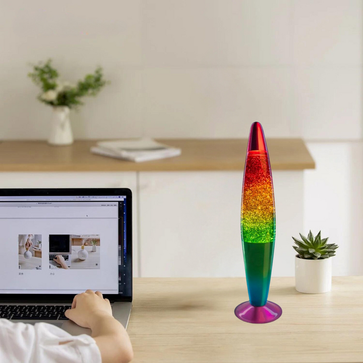 Rainbow Glitter Lamp