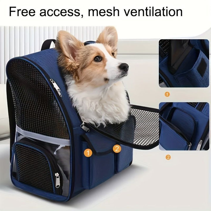 Dog Carrier Backpack Pet Transport Bag Travel Accessory For Dogs Dog Supplies - Red - Size routine
