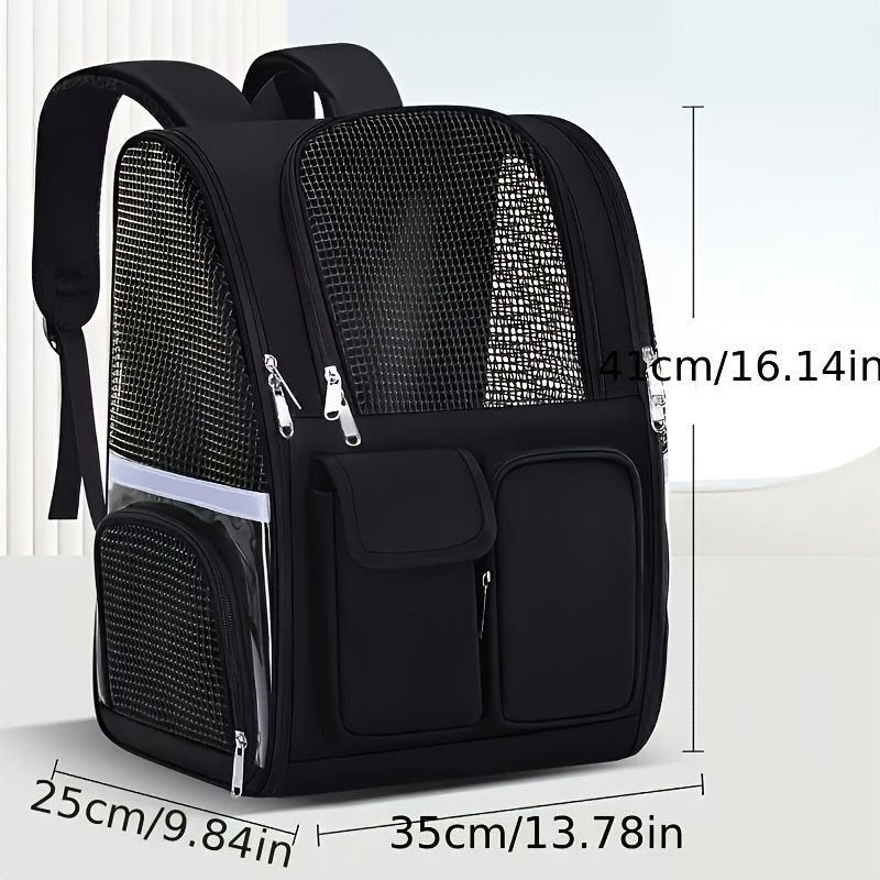 Dog Carrier Backpack Pet Transport Bag Travel Accessory For Dogs Dog Supplies - Red - Size routine