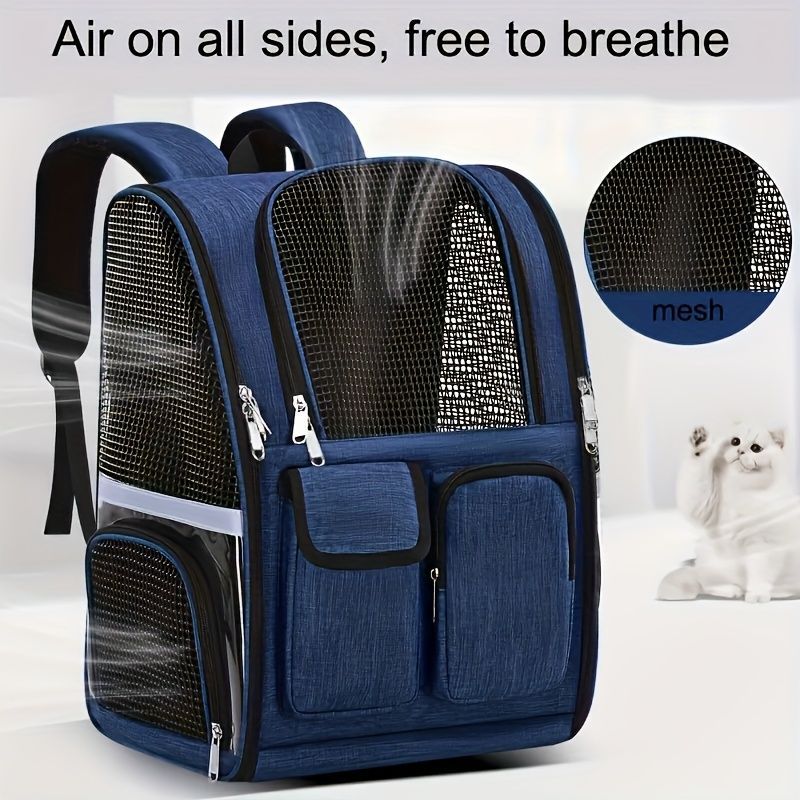 Dog Carrier Backpack Pet Transport Bag Travel Accessory For Dogs Dog Supplies - Red - Size routine