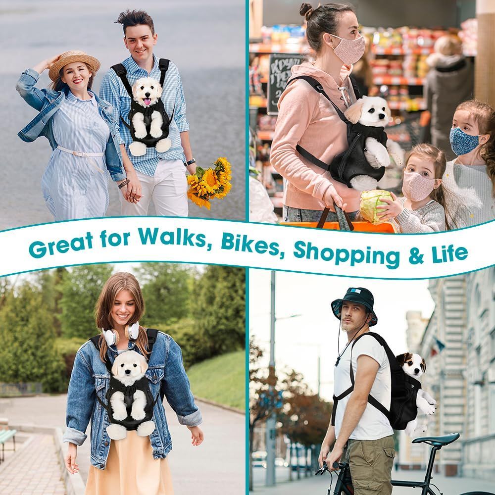 Dog Carrier Backpack Small Dog Carrier Pet Carrier Hands-Free Dog Carrier - Black / XL
